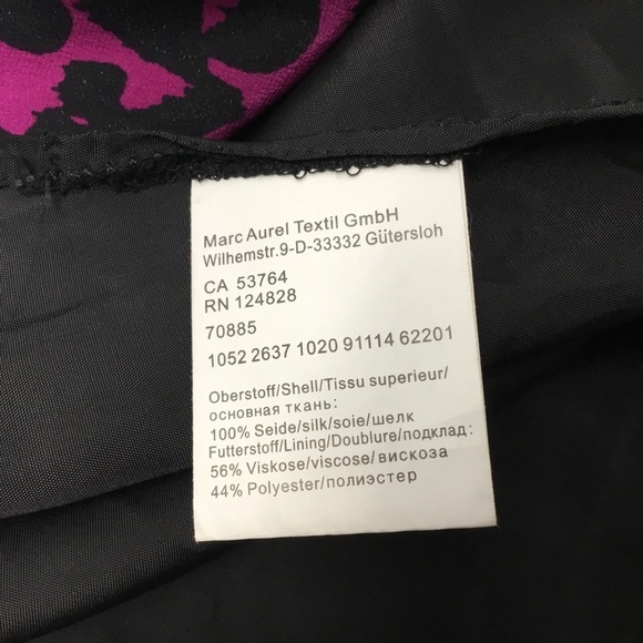 Marc Aurel Abstract Floral Print Silk Skirt - Picture 8 of 9